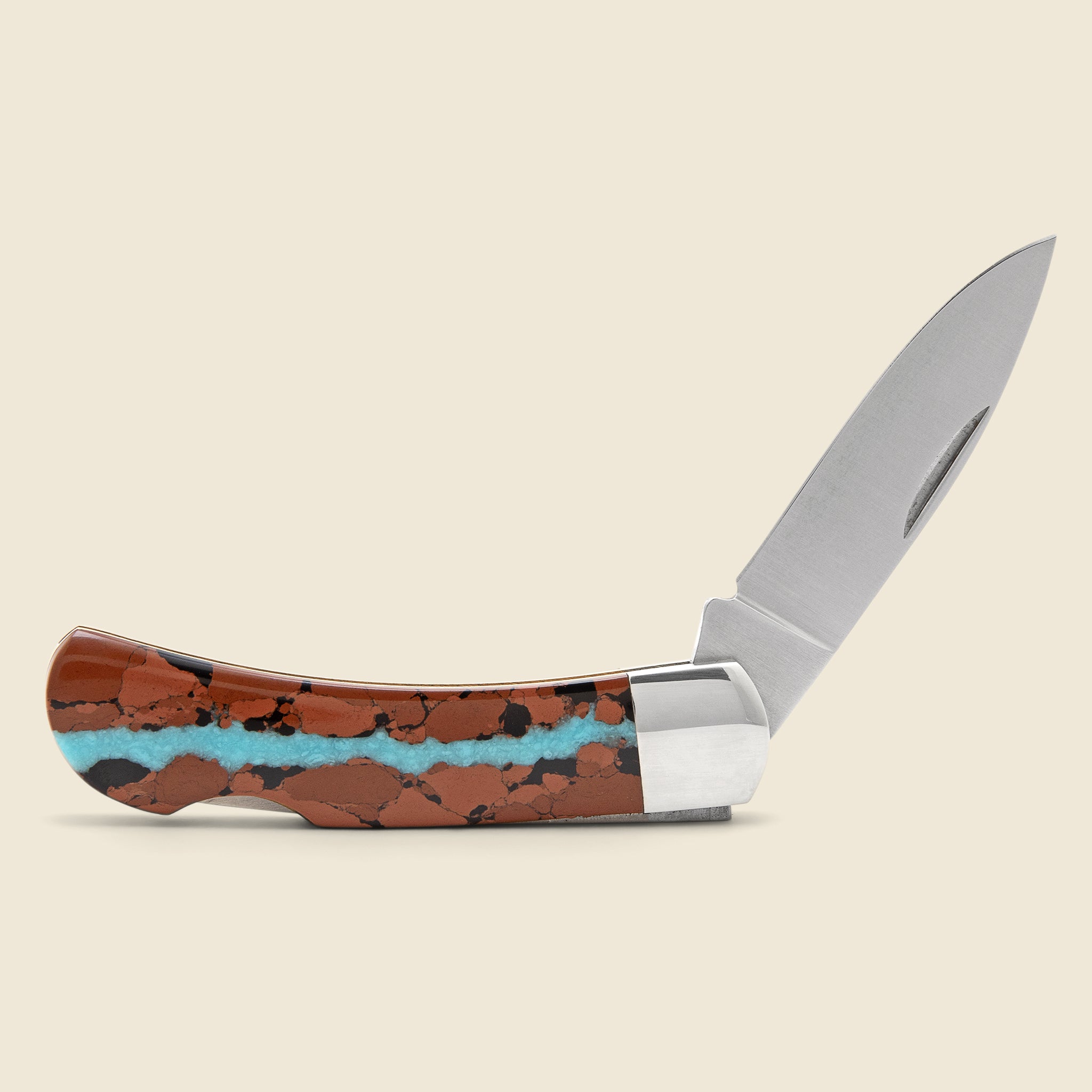 3-Inch Lockback Knife - Turquoise Vein - Home - STAG Provisions - Home - Bar & Entertaining - Barware