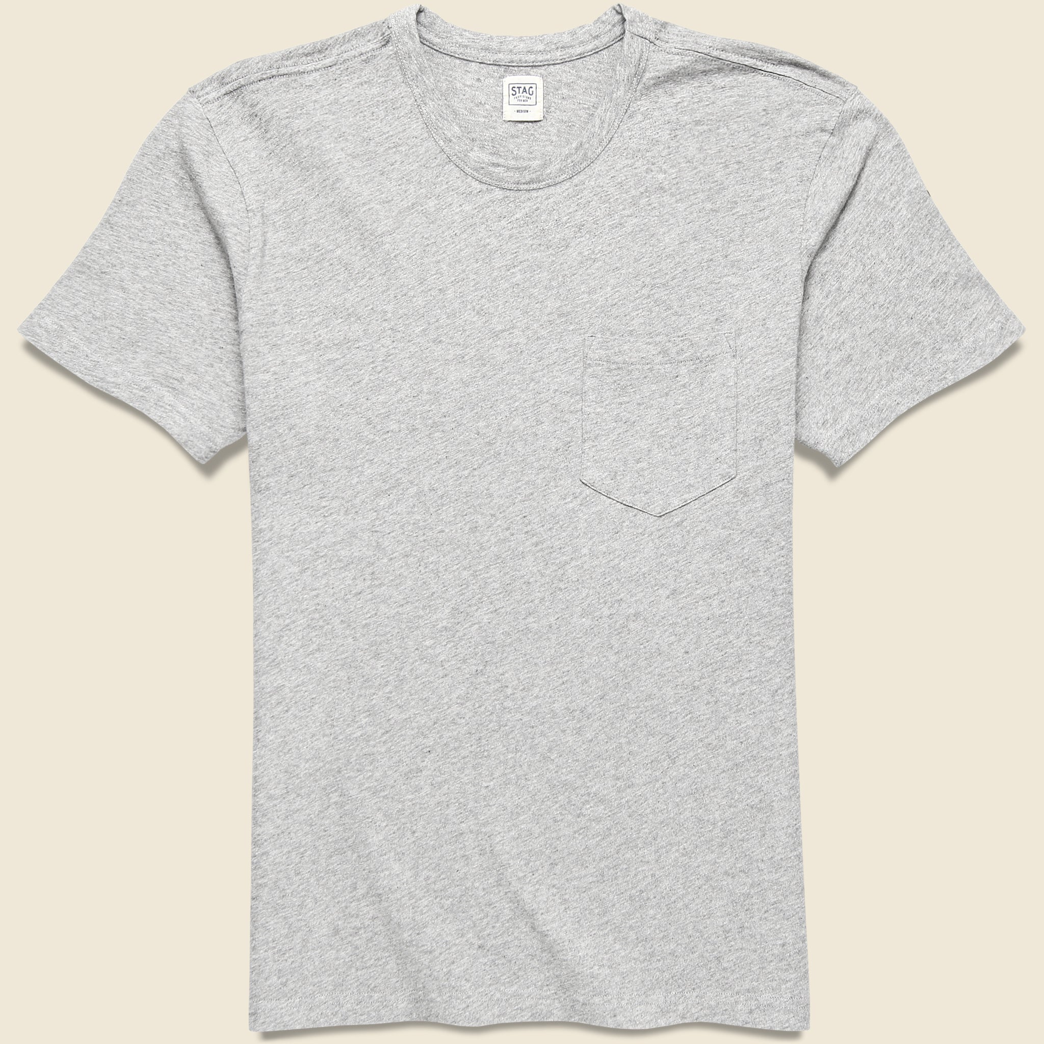 The Essential Pocket Tee - Heather Grey - STAG - STAG Provisions - Tops - S/S Tee