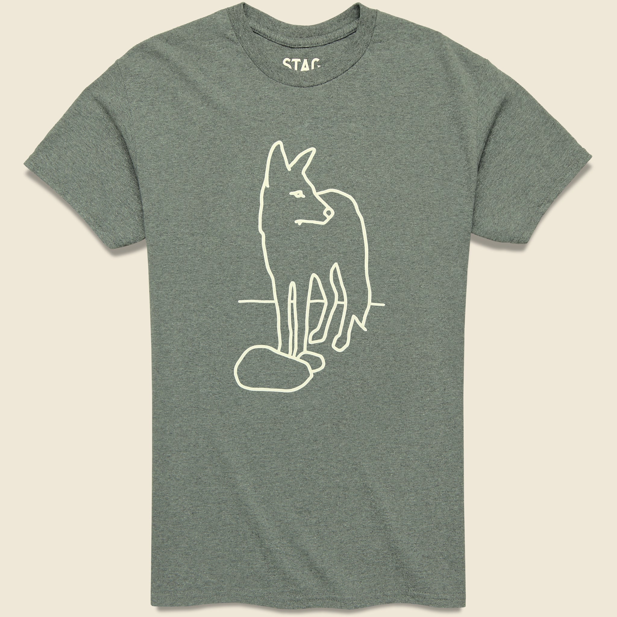 Coyote Tee - Green - STAG - STAG Provisions - Tops - S/S Tee
