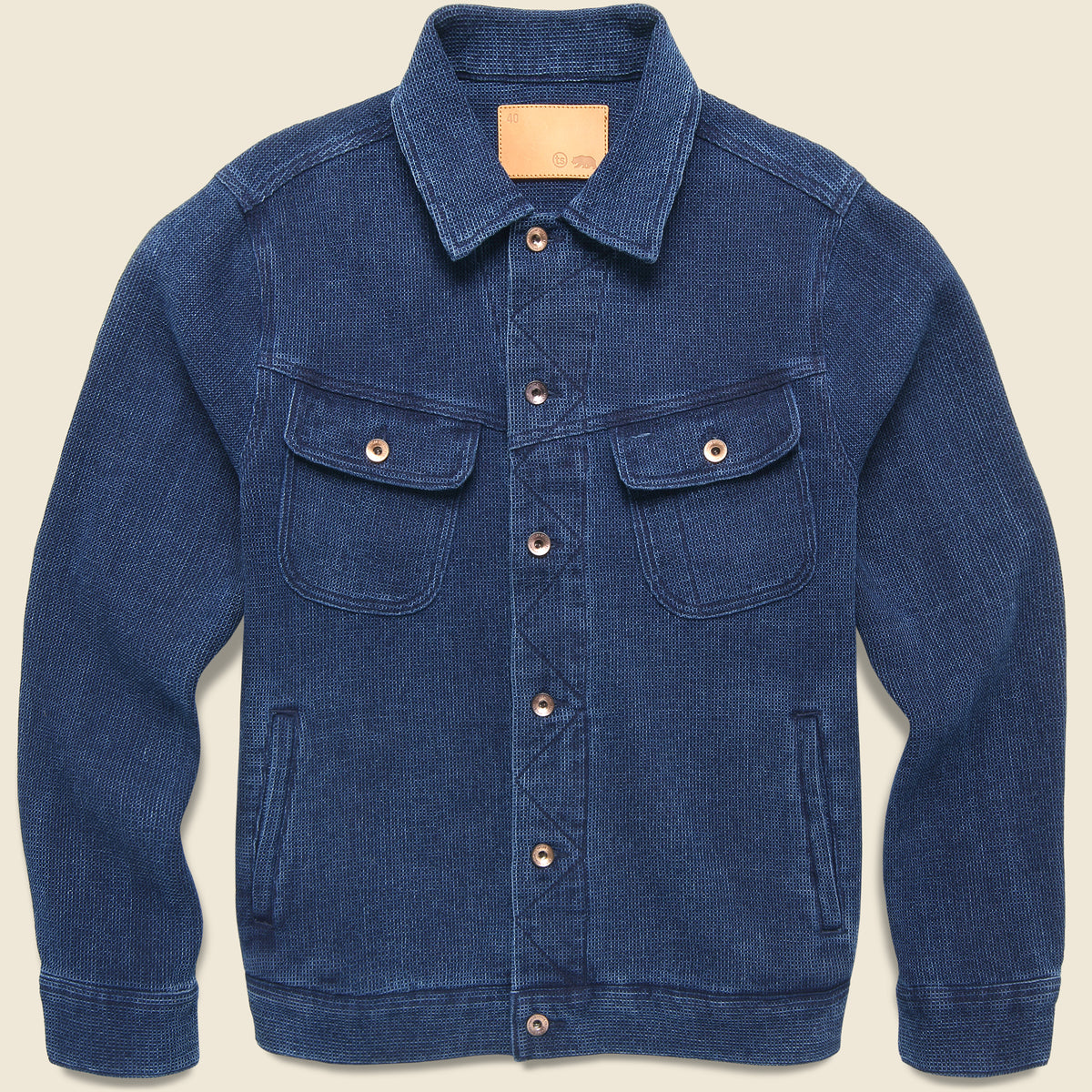 TAYLOR STITCH インクブルー ショールカーディガン 42 Long Haul Jacket - Indigo Waffle