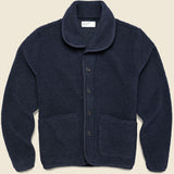 Alvar Fleece Lancaster Jacket - Navy - Universal Works - STAG Provisions - Outerwear - Coat / Jacket