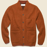 Wool Fleece Cardigan - Rust - Universal Works - STAG Provisions - Tops - Sweater