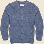Wool Fleece Cardigan - Slate Blue - Universal Works - STAG Provisions - Tops - Sweater