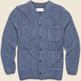 Wool Fleece Cardigan - Slate Blue - Universal Works - STAG Provisions - Tops - Sweater