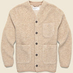Wool Fleece Cardigan - Fawn - Universal Works - STAG Provisions - Tops - Sweater