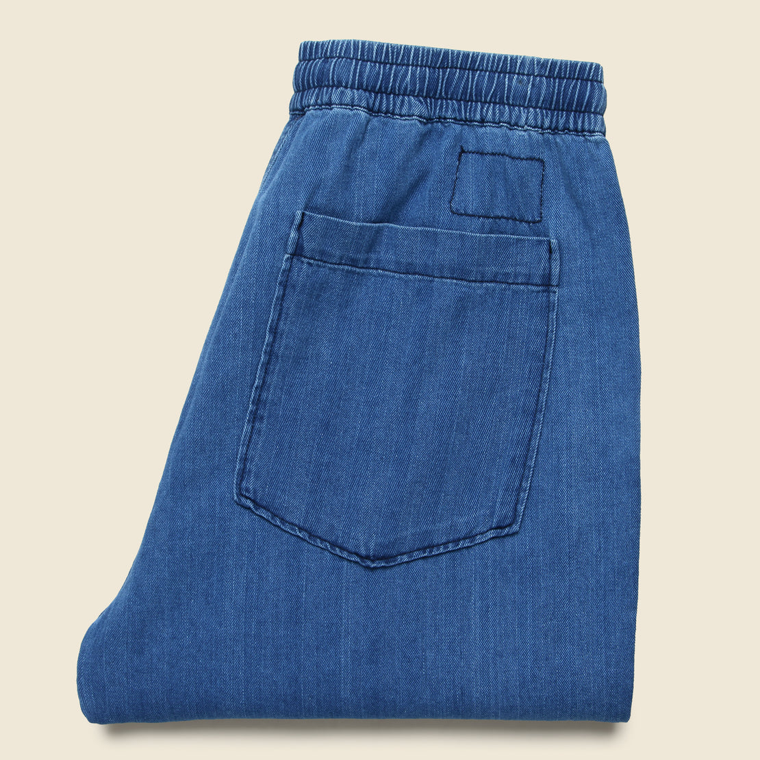 Herringbone Hi-Water Trouser - Faded Indigo - Universal Works - STAG Provisions - Pants - Denim