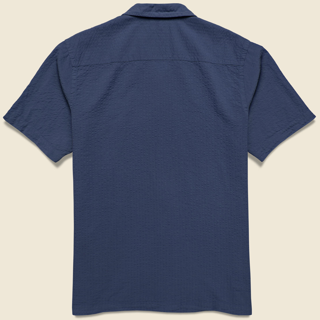 Onda Seersucker Camp Shirt - Navy - Universal Works - STAG Provisions - Tops - S/S Woven - Seersucker