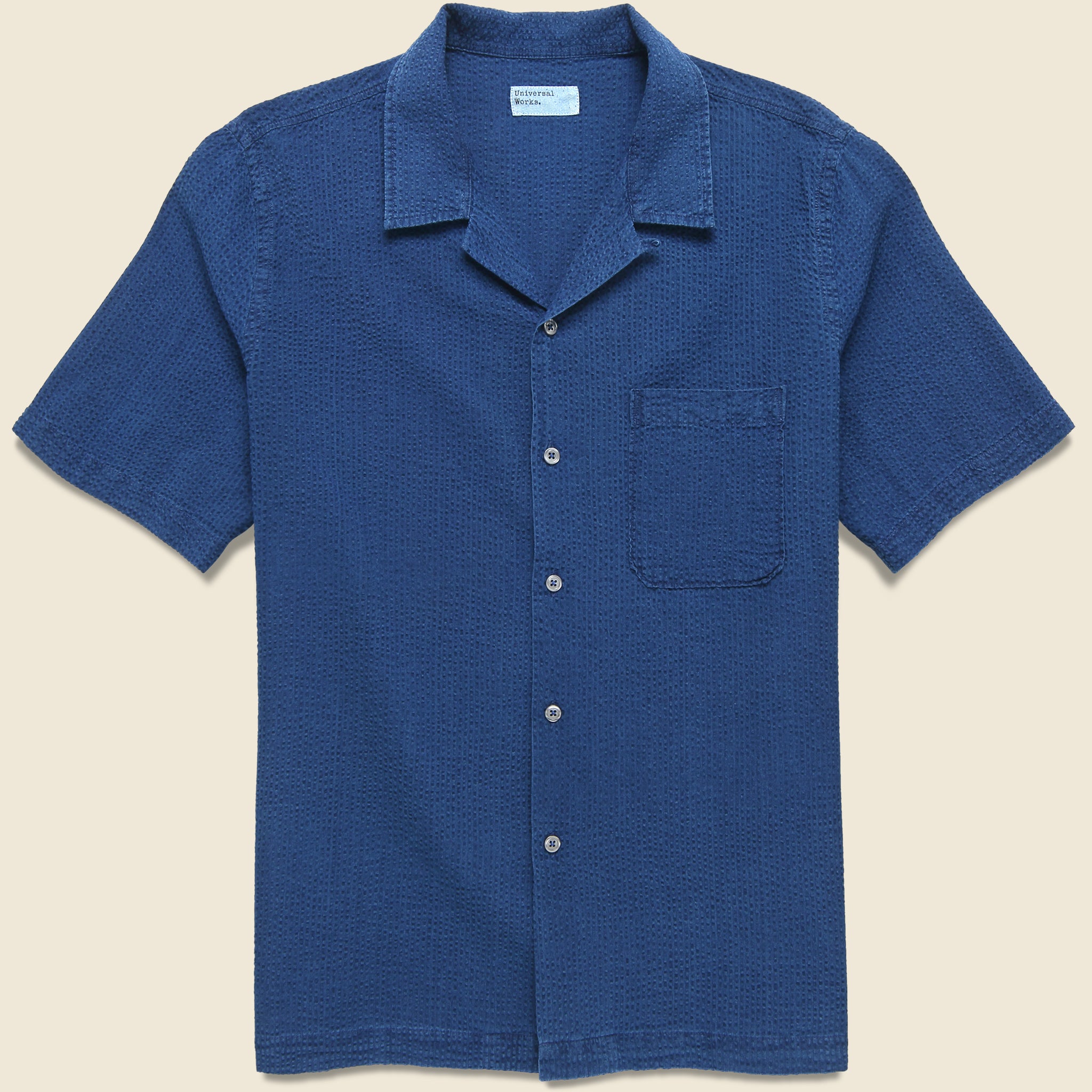 Seersucker Road Shirt - Washed Indigo - Universal Works - STAG Provisions - Tops - S/S Woven - Seersucker