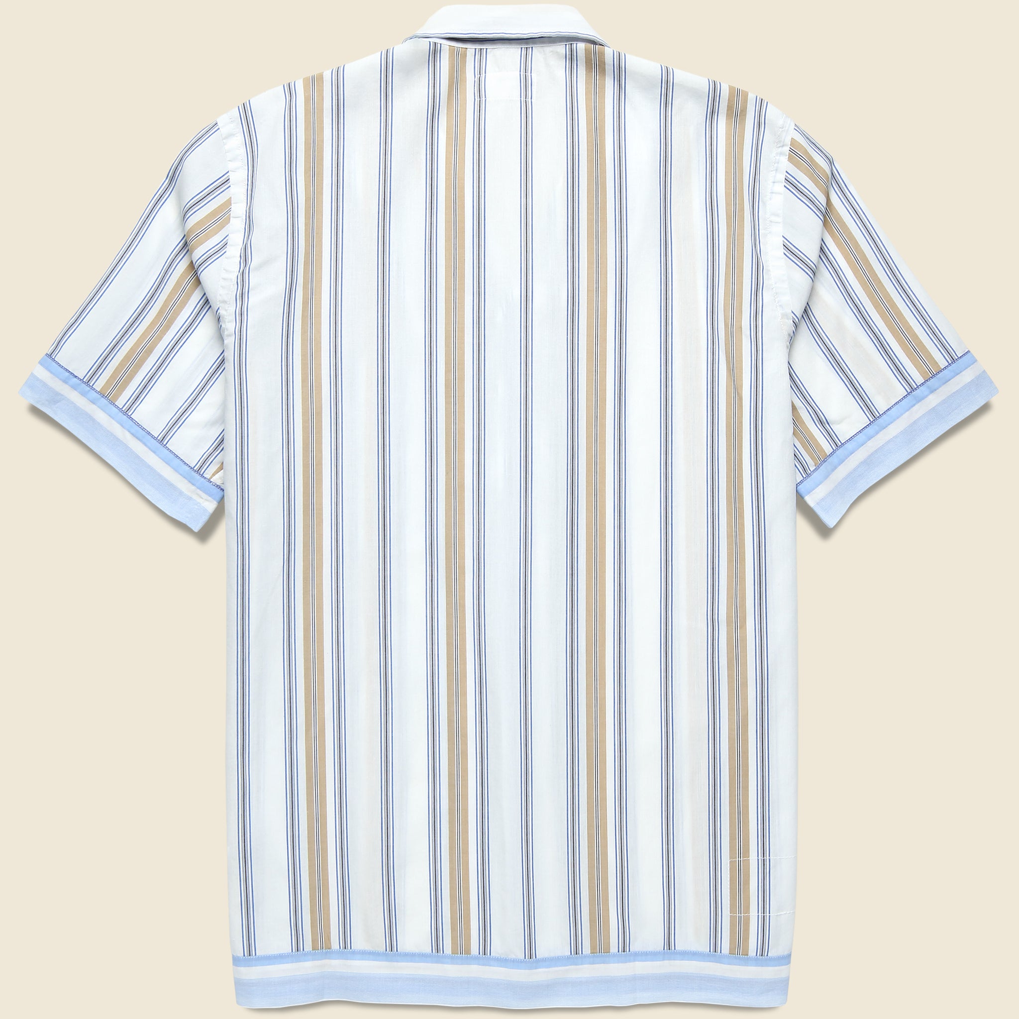 Dean Stripe Road Shirt - Blue/Sand - Universal Works - STAG Provisions - Tops - S/S Woven - Stripe
