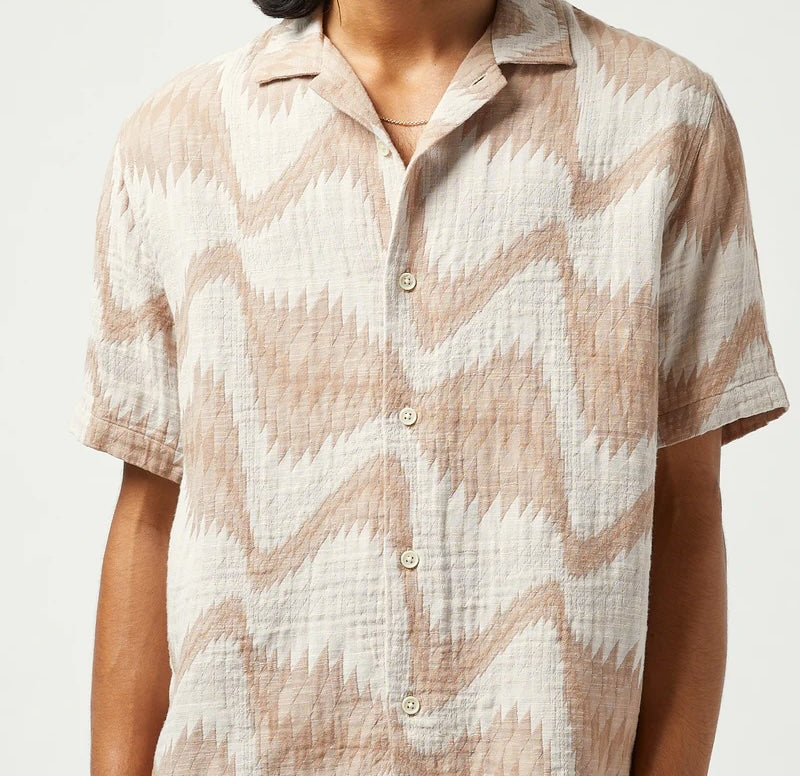 Resonance Camp Shirt - Natural - Corridor - STAG Provisions - Tops - S/S Woven - Other Pattern