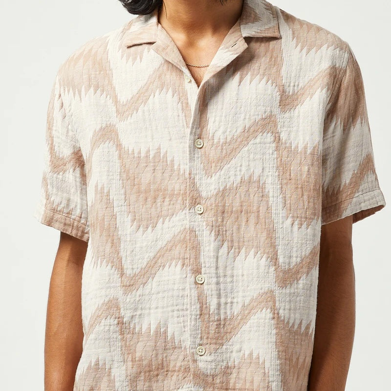 Resonance Camp Shirt - Natural - Corridor - STAG Provisions - Tops - S/S Woven - Other Pattern