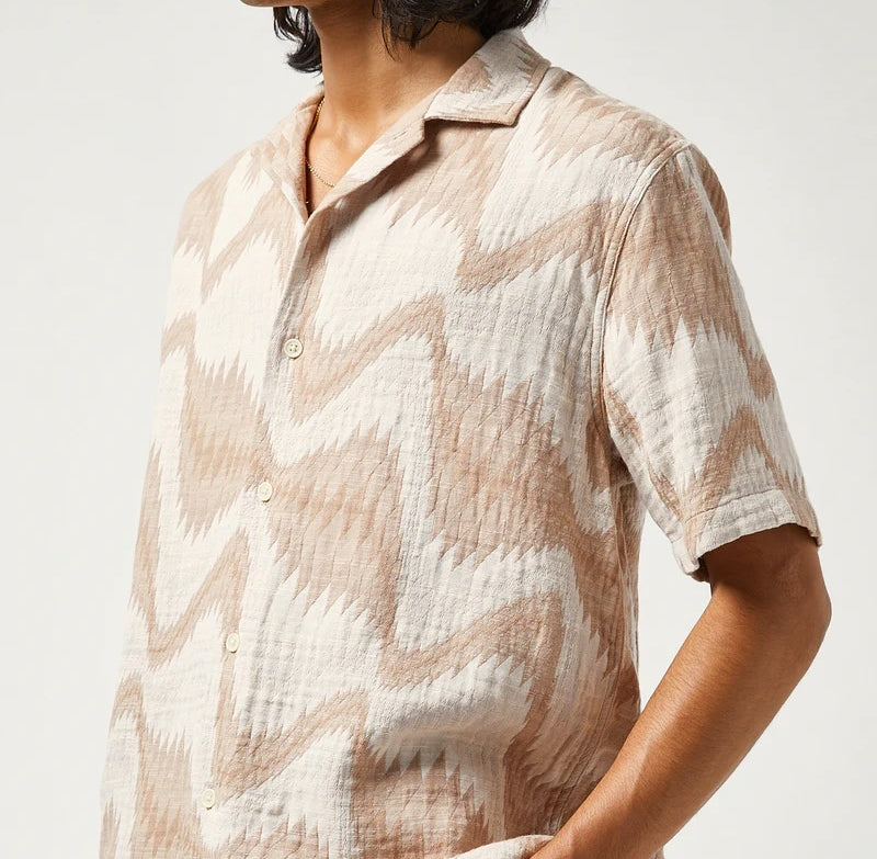 Resonance Camp Shirt - Natural - Corridor - STAG Provisions - Tops - S/S Woven - Other Pattern