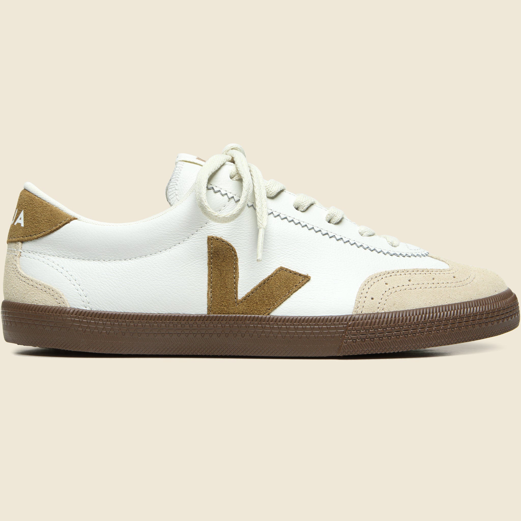 Volley O.T. Leather Sneaker - White Tent Bark - Veja - STAG Provisions - Shoes - Athletic