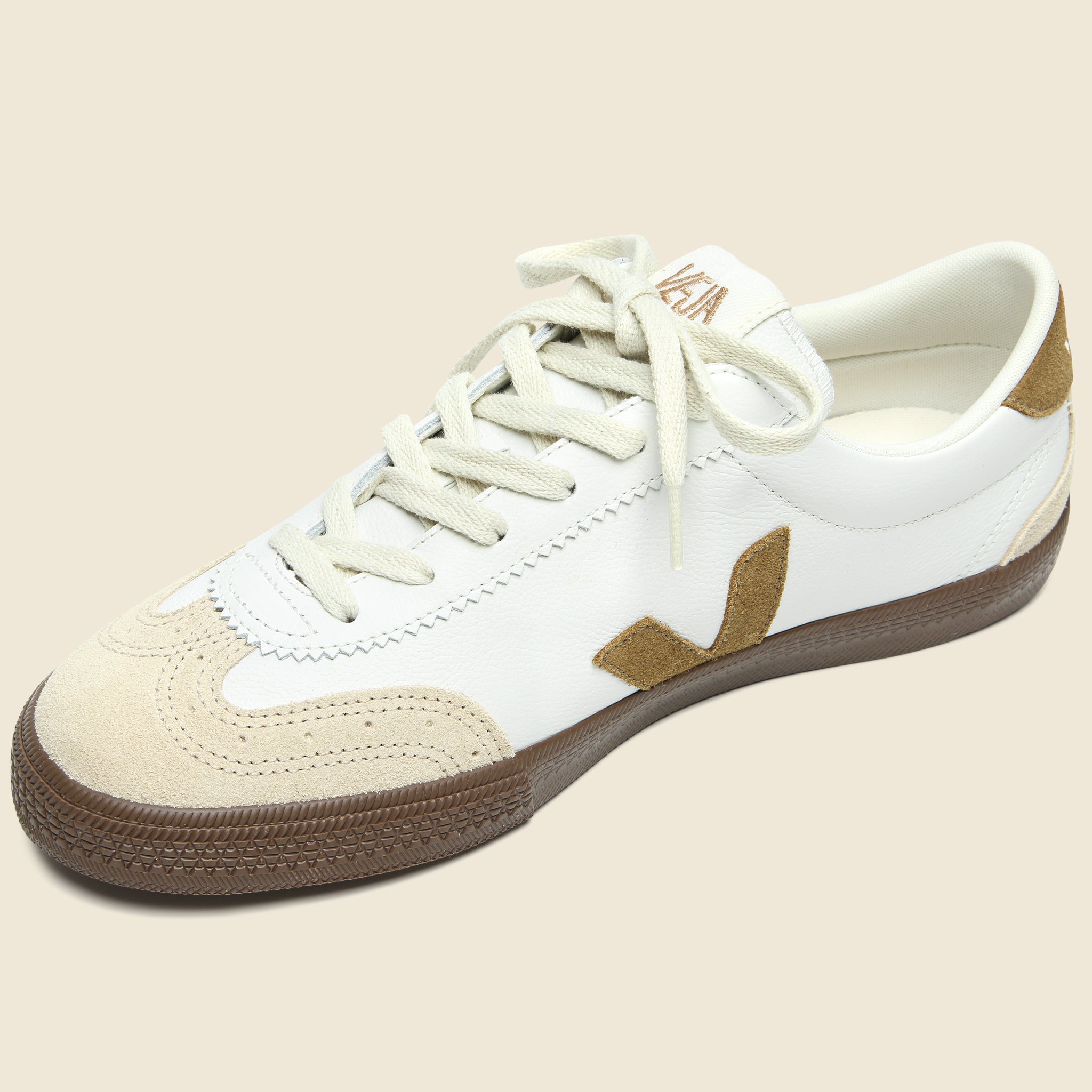 Volley O.T. Leather Sneaker - White Tent Bark - Veja - STAG Provisions - Shoes - Athletic