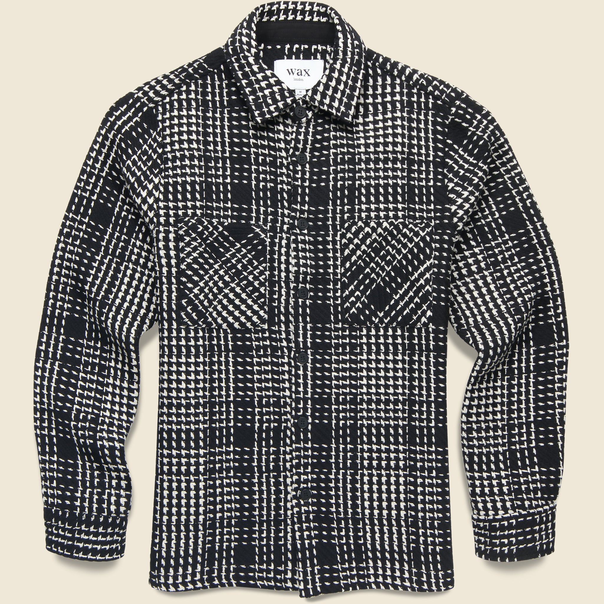 Whiting Overshirt Twin Weave Black - Main Image