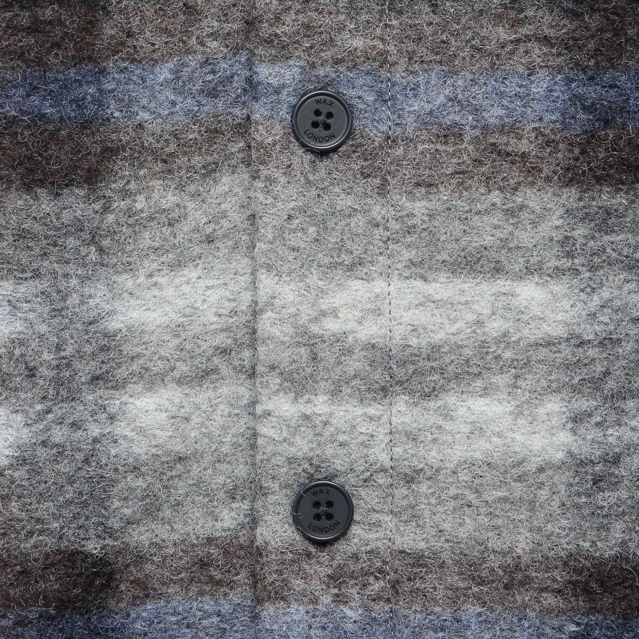 Nolan Overshirt - Grey/Blue - Wax London - STAG Provisions - Outerwear - Shirt Jacket