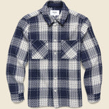 Whiting Overshirt - Marine Beatnik - Wax London - STAG Provisions - Tops - L/S Woven - Plaid