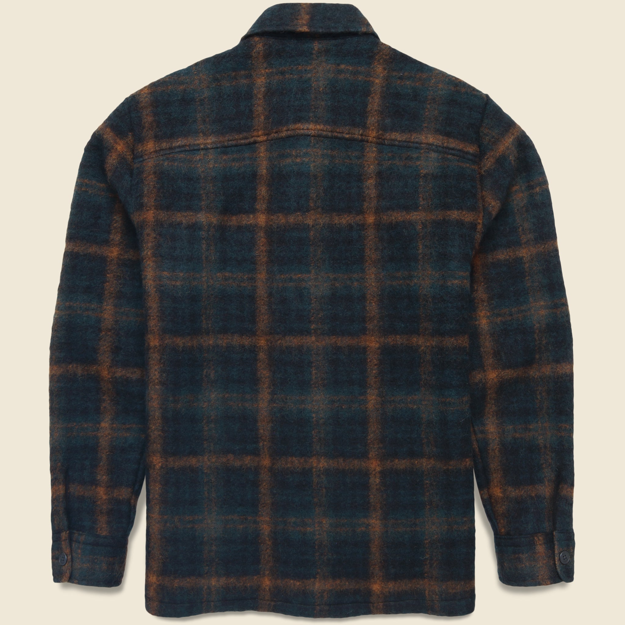 Wool Whiting Overshirt - Drawn Check - Wax London - STAG Provisions - Tops - L/S Woven - Plaid