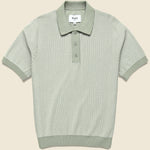 Ladder Stripe Turin Polo - Light Khaki - Wax London - STAG Provisions - Tops - S/S Knit