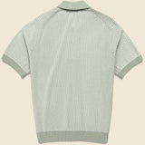 Ladder Stripe Turin Polo - Light Khaki - Wax London - STAG Provisions - Tops - S/S Knit