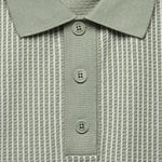 Ladder Stripe Turin Polo - Light Khaki - Wax London - STAG Provisions - Tops - S/S Knit