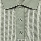 Ladder Stripe Turin Polo - Light Khaki - Wax London - STAG Provisions - Tops - S/S Knit
