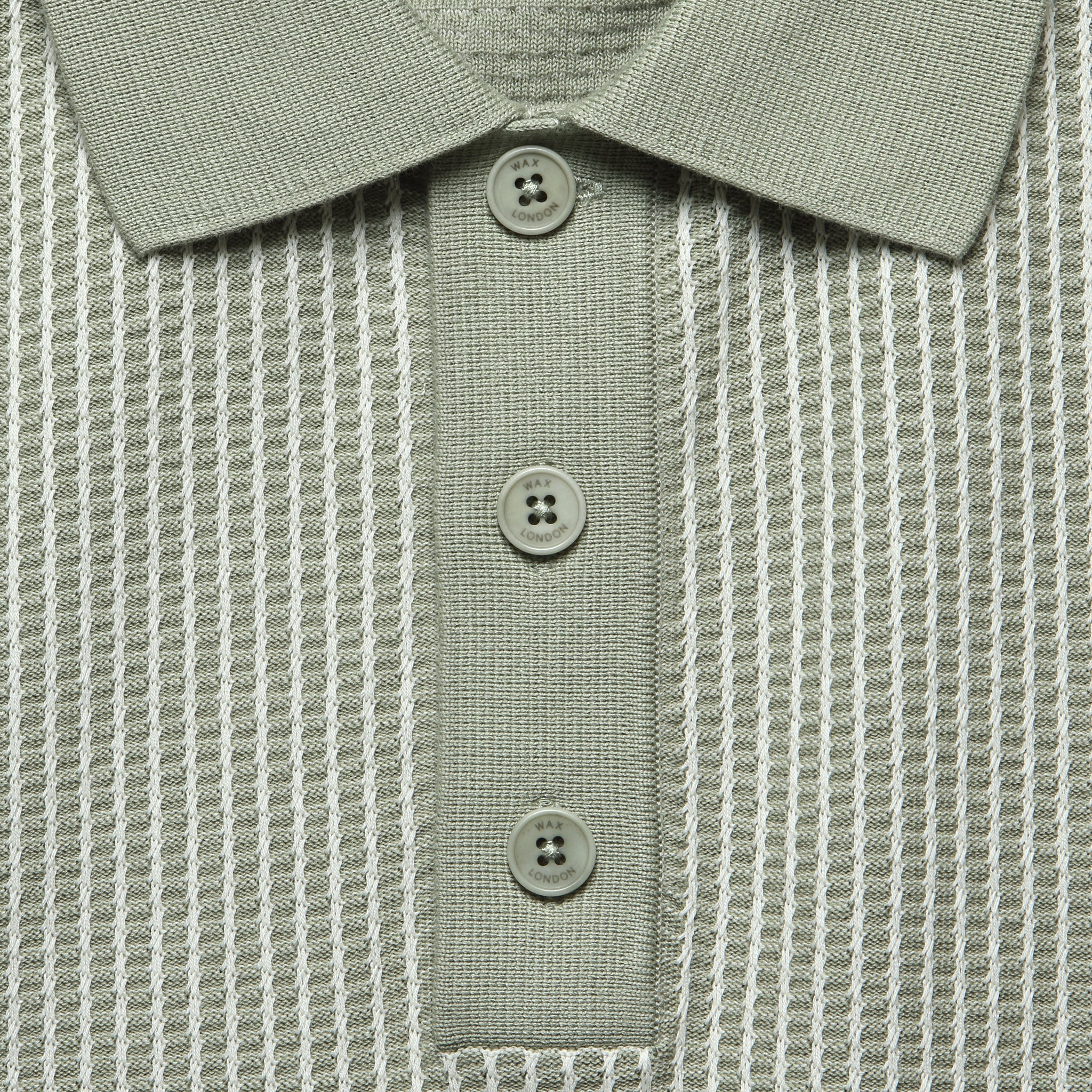 Ladder Stripe Turin Polo - Light Khaki - Wax London - STAG Provisions - Tops - S/S Knit
