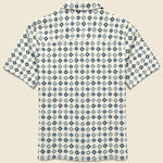 Didcot Geo Tile Shirt - Ecru - Wax London - STAG Provisions - Tops - S/S Woven - Other Pattern
