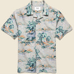 Didcot Scenic Shirt - Blue - Wax London - STAG Provisions - Tops - S/S Woven - Seersucker