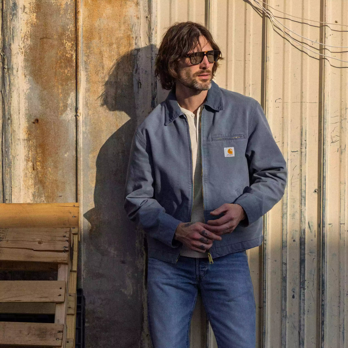 Unlined Detroit Jacket - Cozy Blue