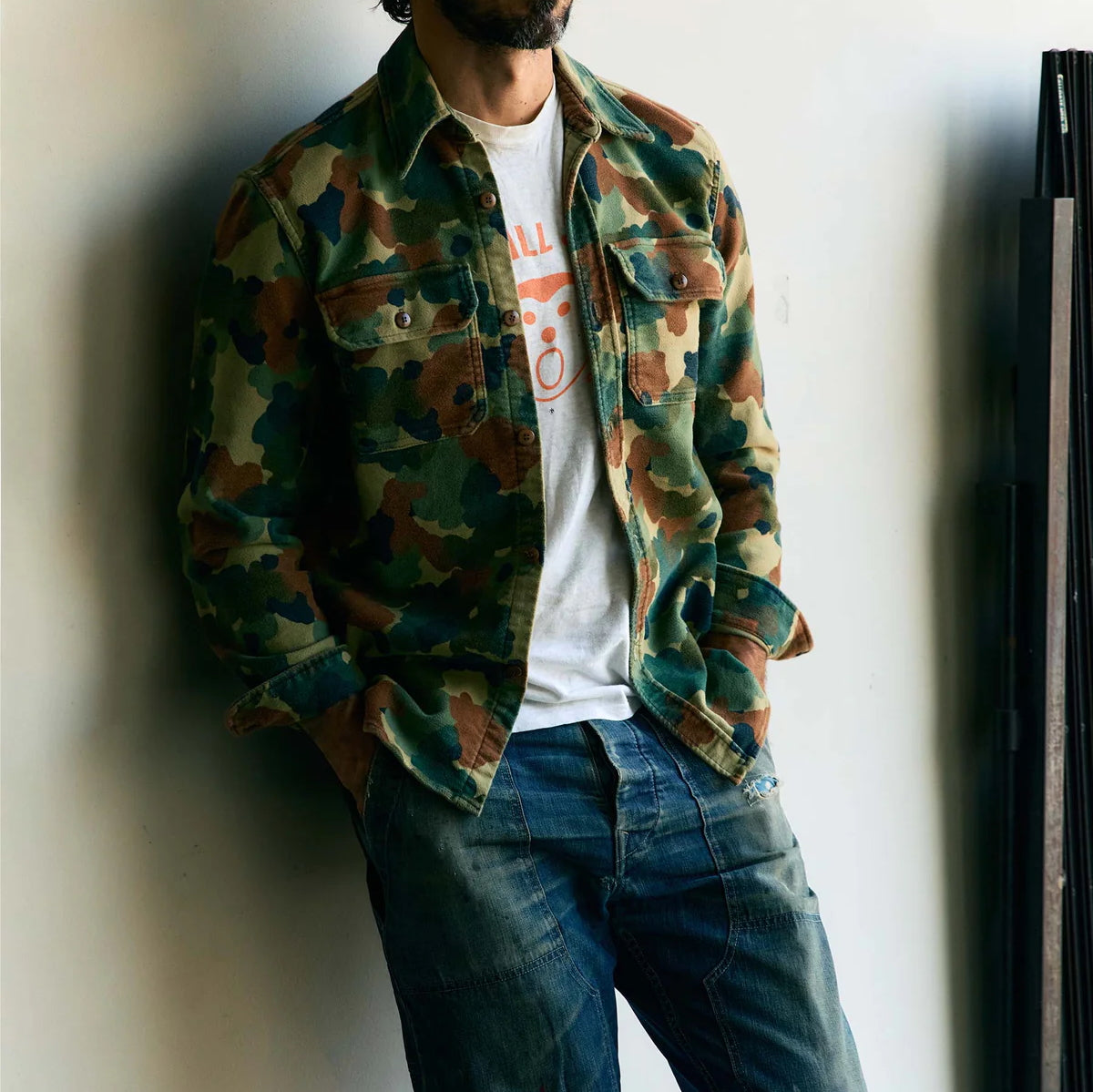 Griffin Workshirt - Camo - Imogene + Willie - STAG Provisions - Tops - L/S Woven - Other Pattern