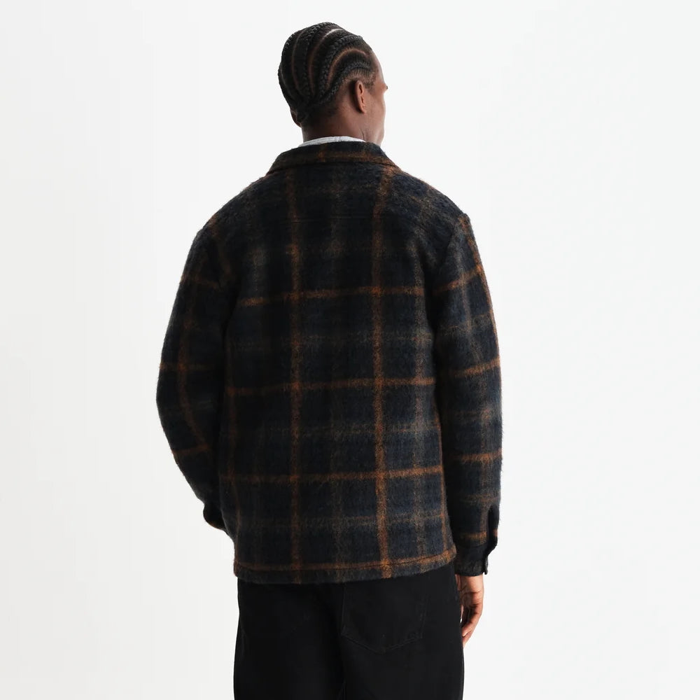 Wool Whiting Overshirt - Drawn Check - Wax London - STAG Provisions - Tops - L/S Woven - Plaid