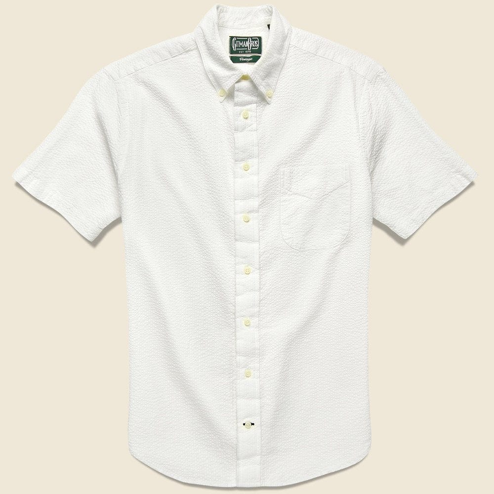 Seersucker Shirt - White - Gitman Vintage - STAG Provisions - Tops - S/S Woven - Seersucker