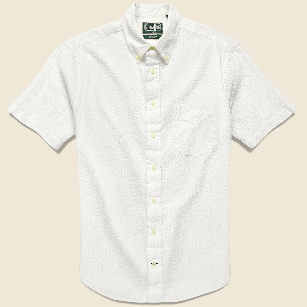 Gitman Vintage Seersucker Shirt - White