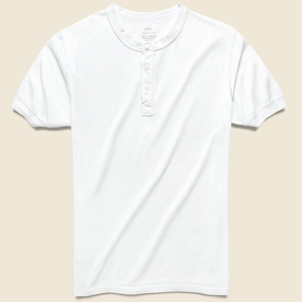 Supima Jersey Henley - White - Save Khaki - STAG Provisions - Tops - S/S Knit