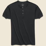 Supima Jersey Henley - Black - Save Khaki - STAG Provisions - Tops - S/S Knit