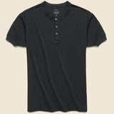 Supima Jersey Henley - Black - Save Khaki - STAG Provisions - Tops - S/S Knit