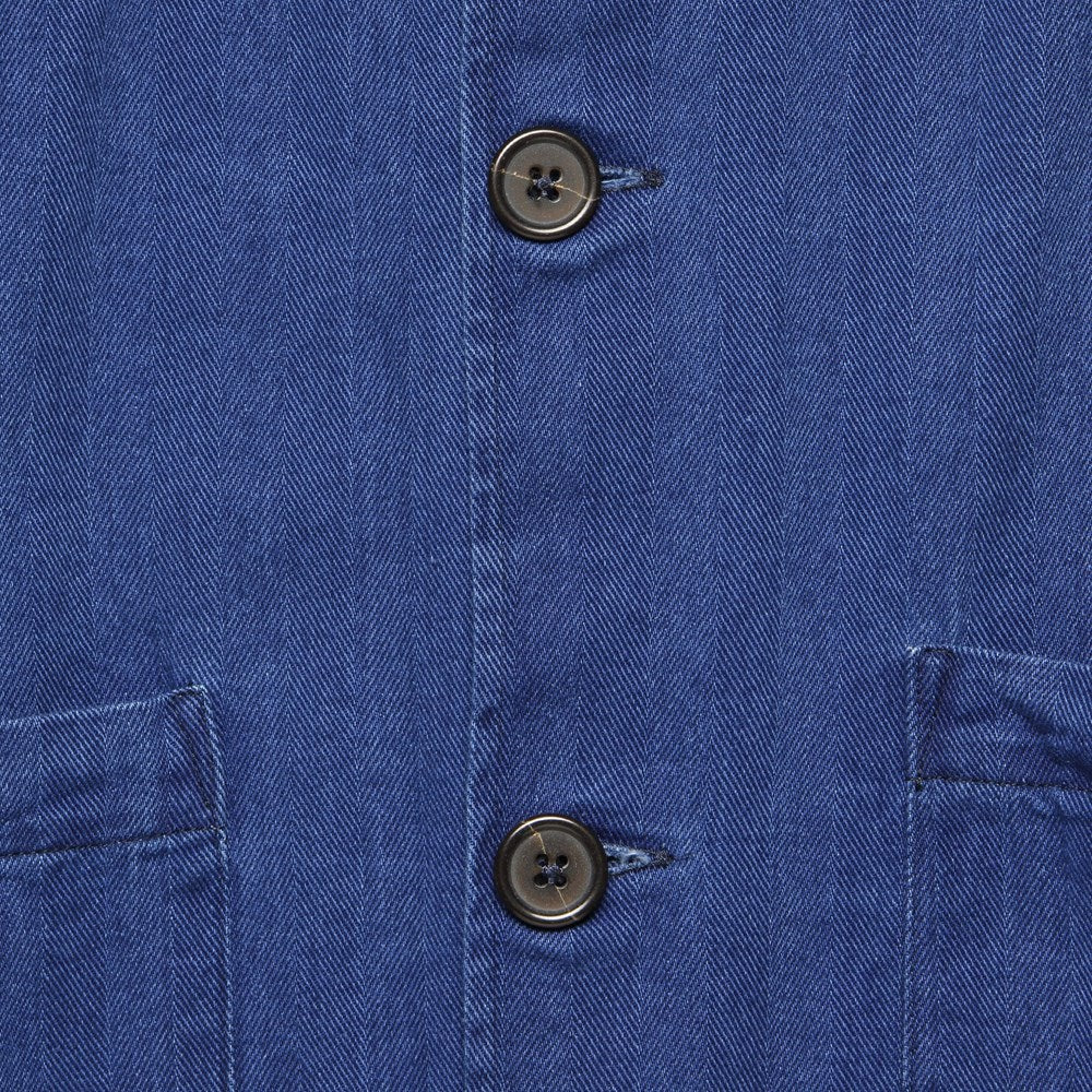Herringbone Denim Travail Shirt Jacket - Washed Indigo - Universal Works - STAG Provisions - Outerwear - Shirt Jacket