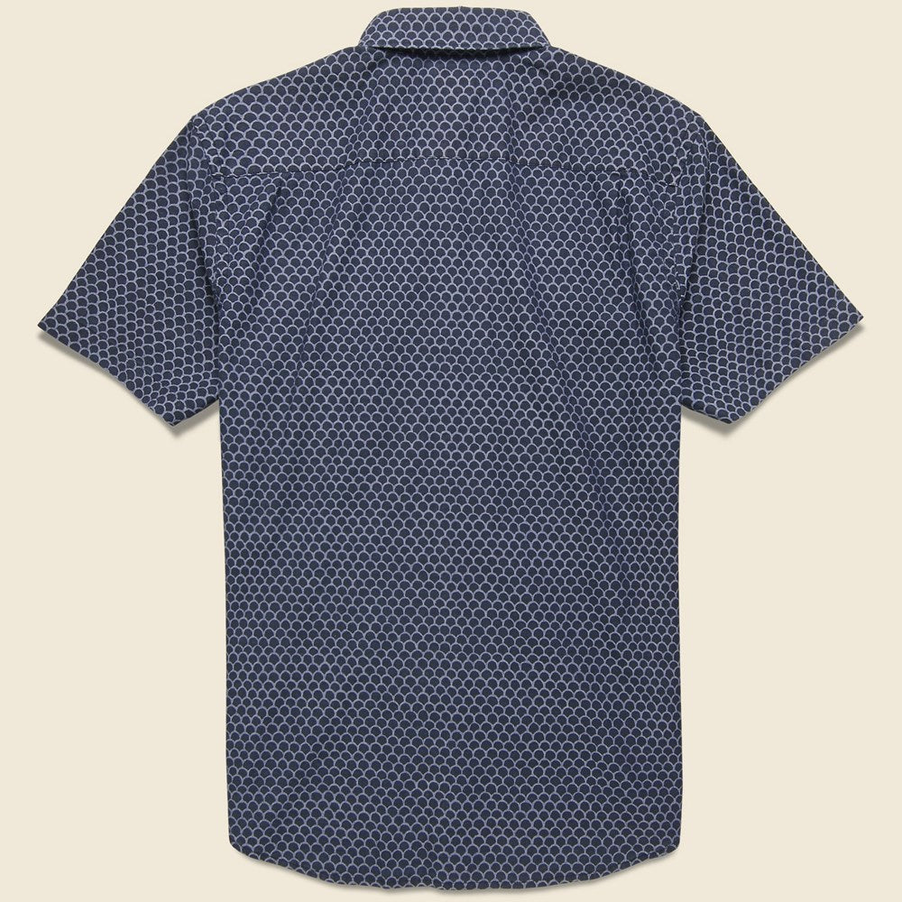 Stretch Playa Shirt - Midnight Fish Scale - Faherty - STAG Provisions - Tops - S/S Woven - Other Pattern