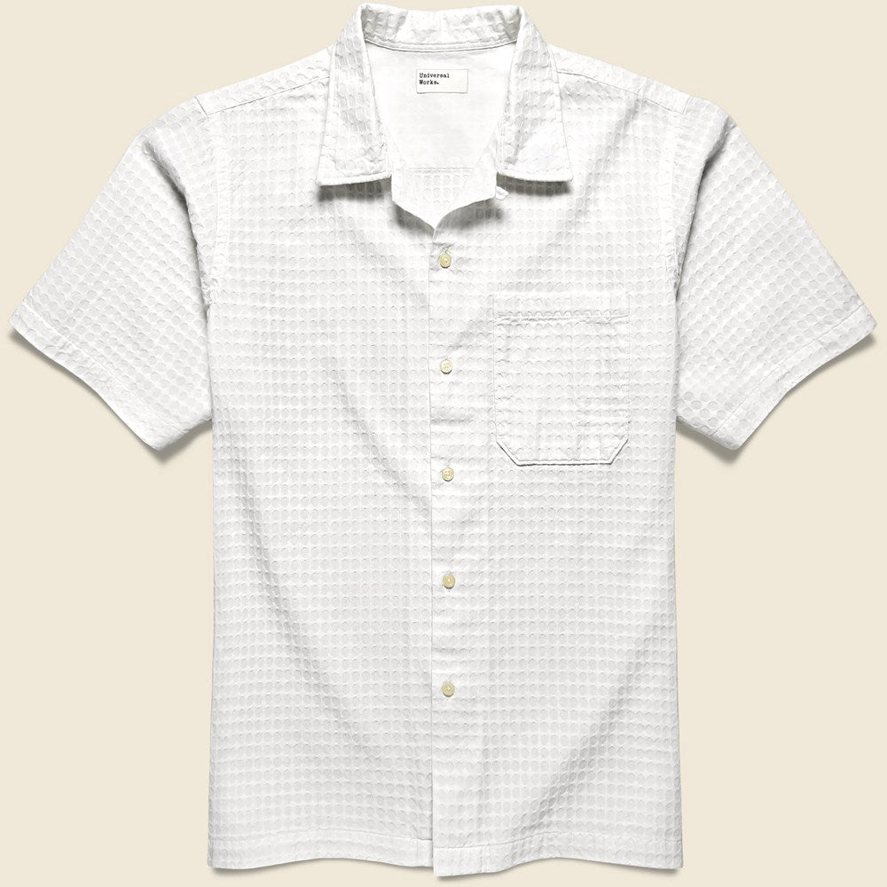 Delos Cotton Camp Shirt - White - Universal Works - STAG Provisions - Tops - S/S Woven - Solid