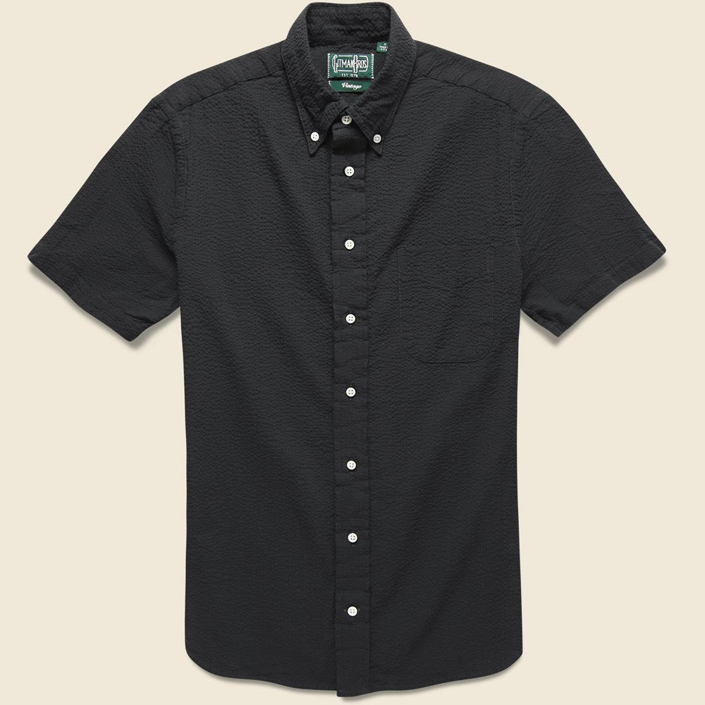 Gitman Vintage Seersucker Shirt - Black