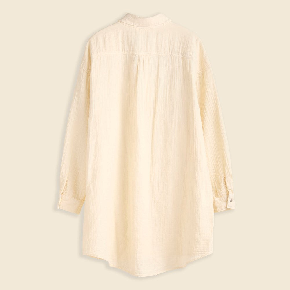 Oversized Overlay Gauze Shirt - Kinari - Atelier Delphine - STAG Provisions - W - Tops - L/S Woven