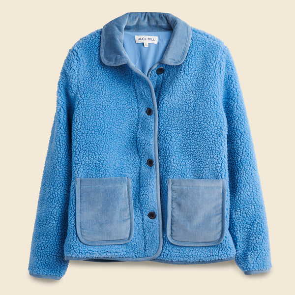 Sherpa Fleece Jacket - Powder Blue
