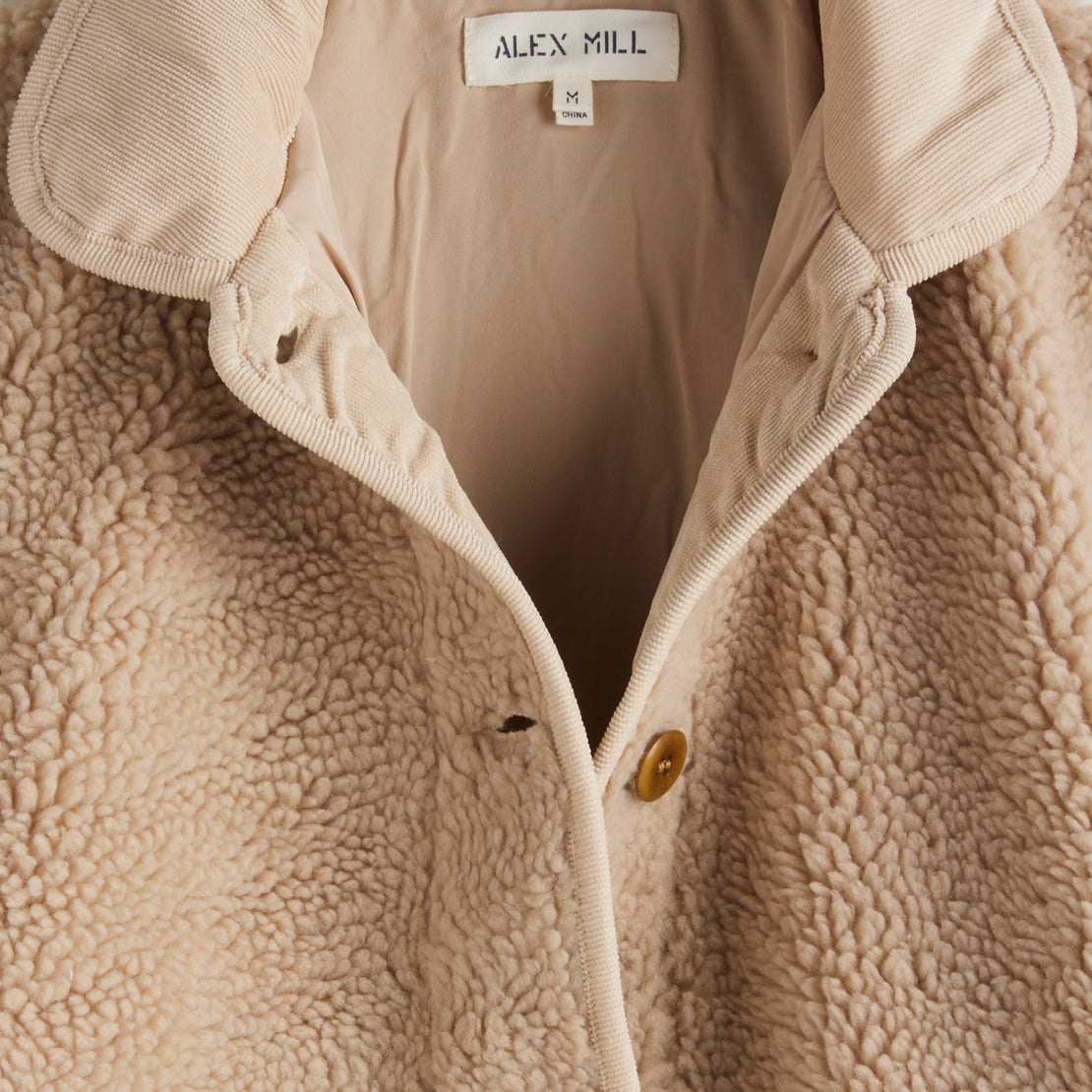 Sherpa Fleece Jacket - Natural - Alex Mill - STAG Provisions - W - Outerwear - Coat/Jacket