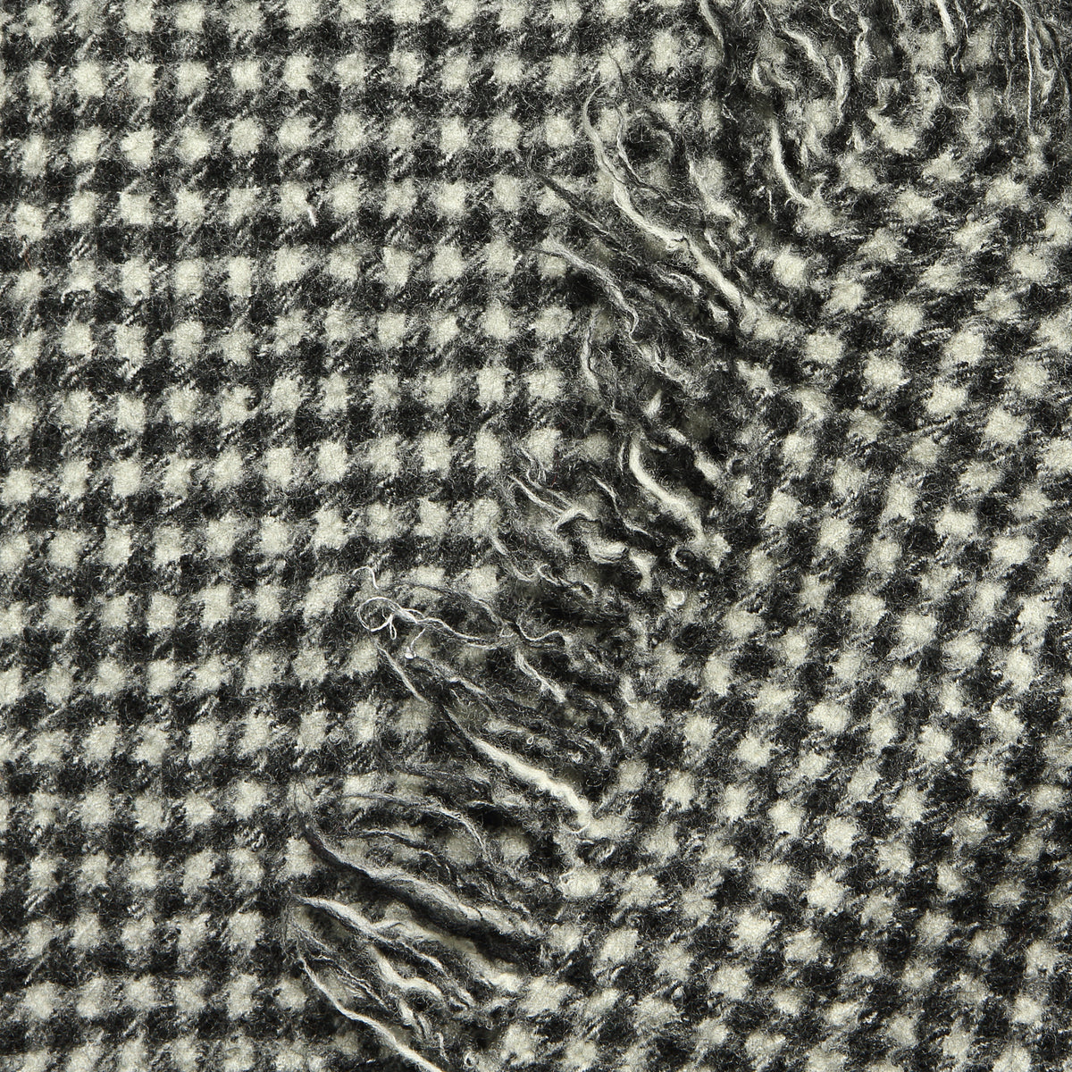 Boiled Wool Scarf - Black/White