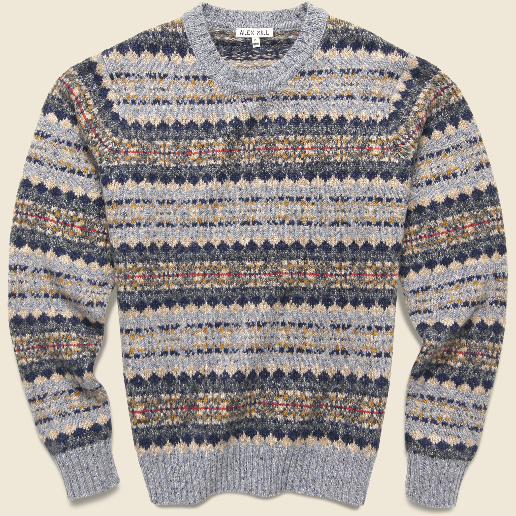 Diamond Fair Isle Sweater - Grey Fair Isle - Alex Mill - STAG Provisions - Tops - Sweater