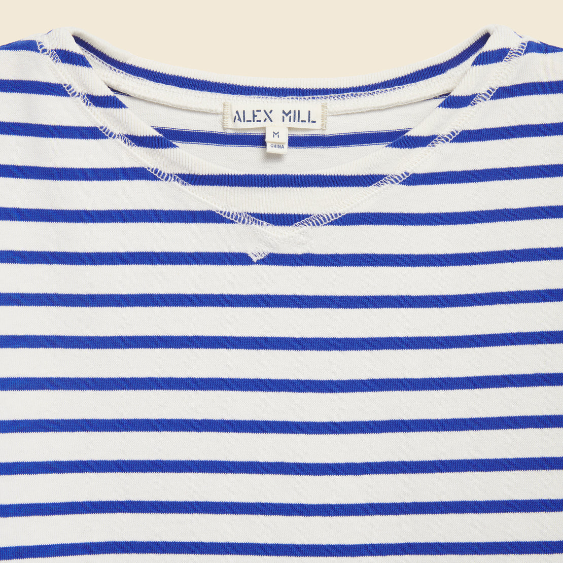 Lakeside Stripe Tee - Natural/Blue - Alex Mill - STAG Provisions - W - Tops - L/S Knit