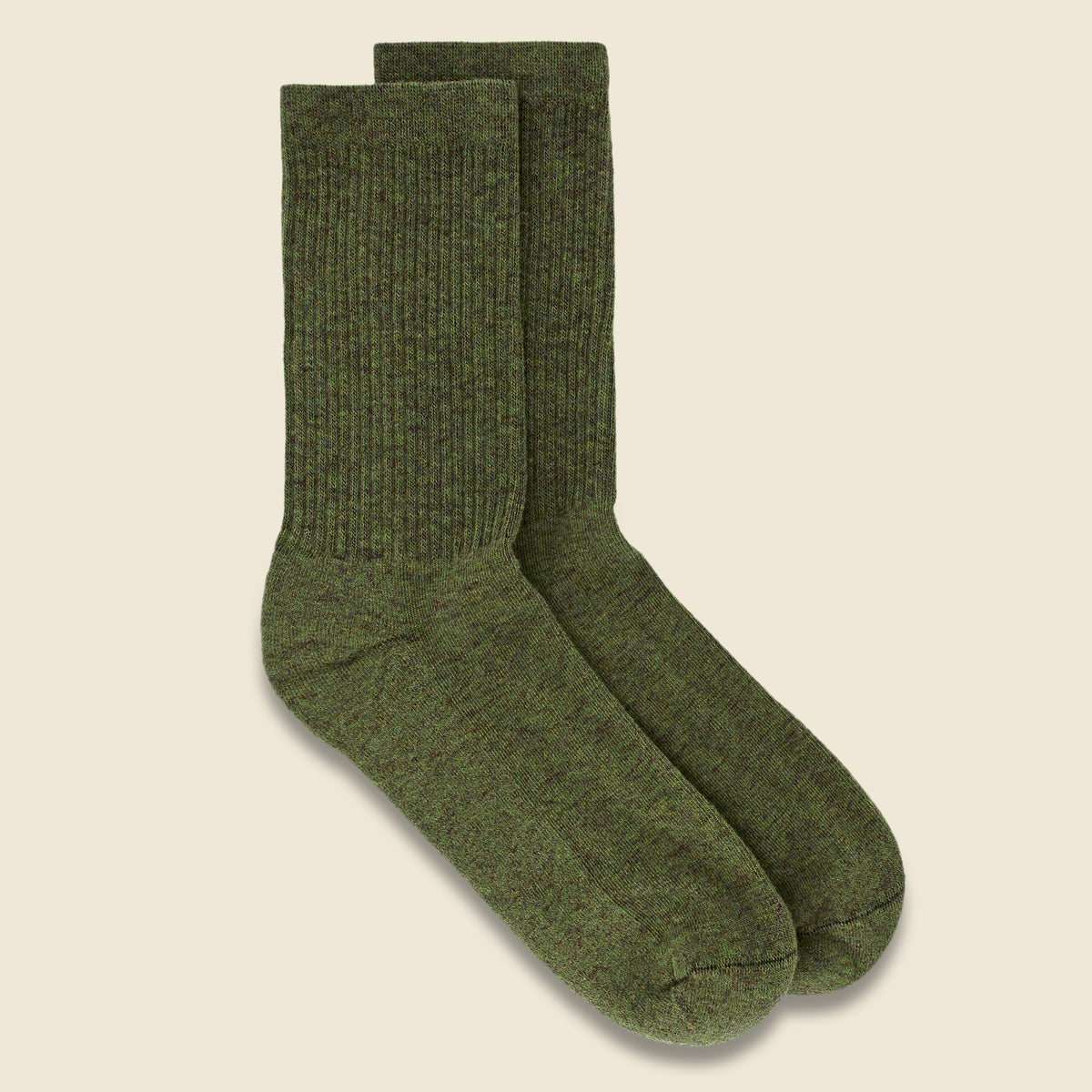 Merino Wool Crew Sock - Olive