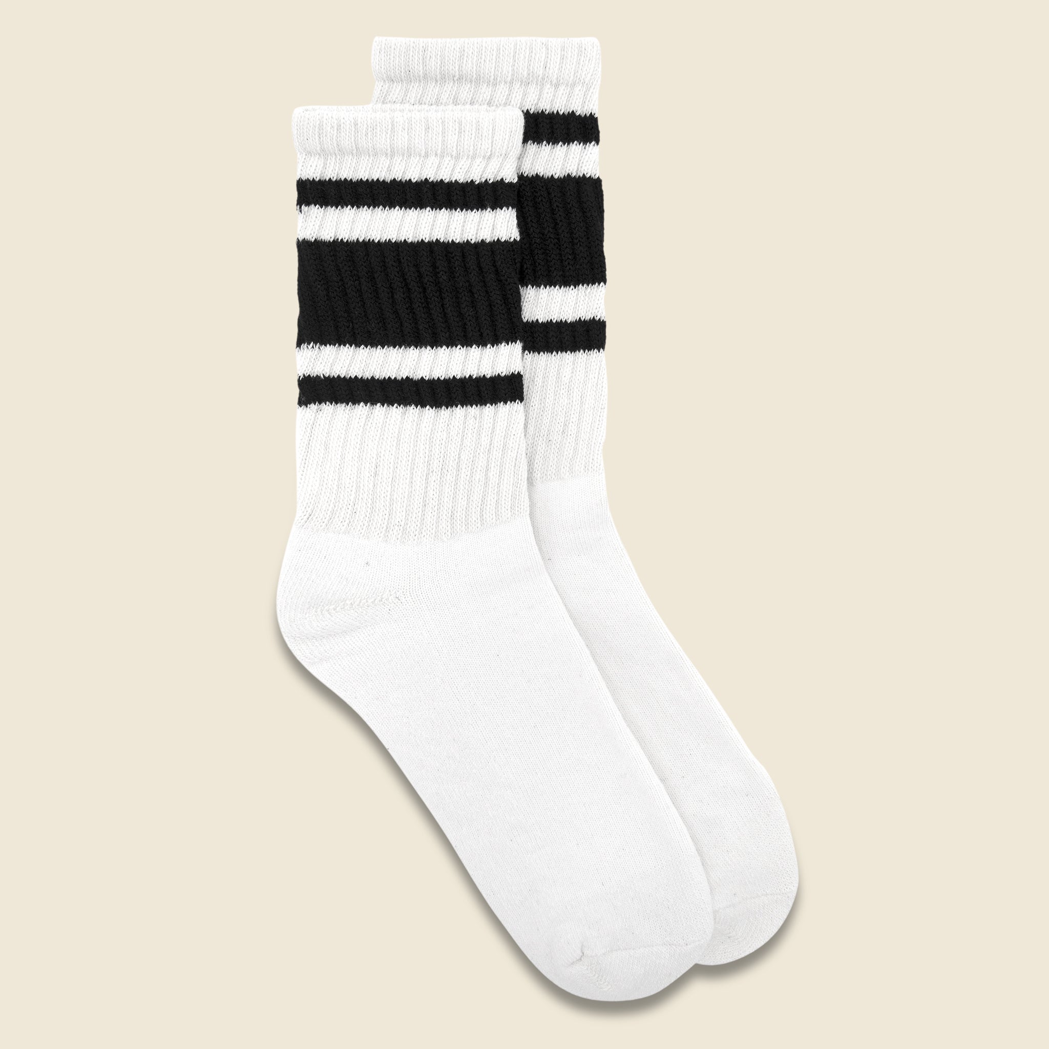 Retro Mono Stripe Crew Sock - Black - American Trench - STAG Provisions - Accessories - Socks