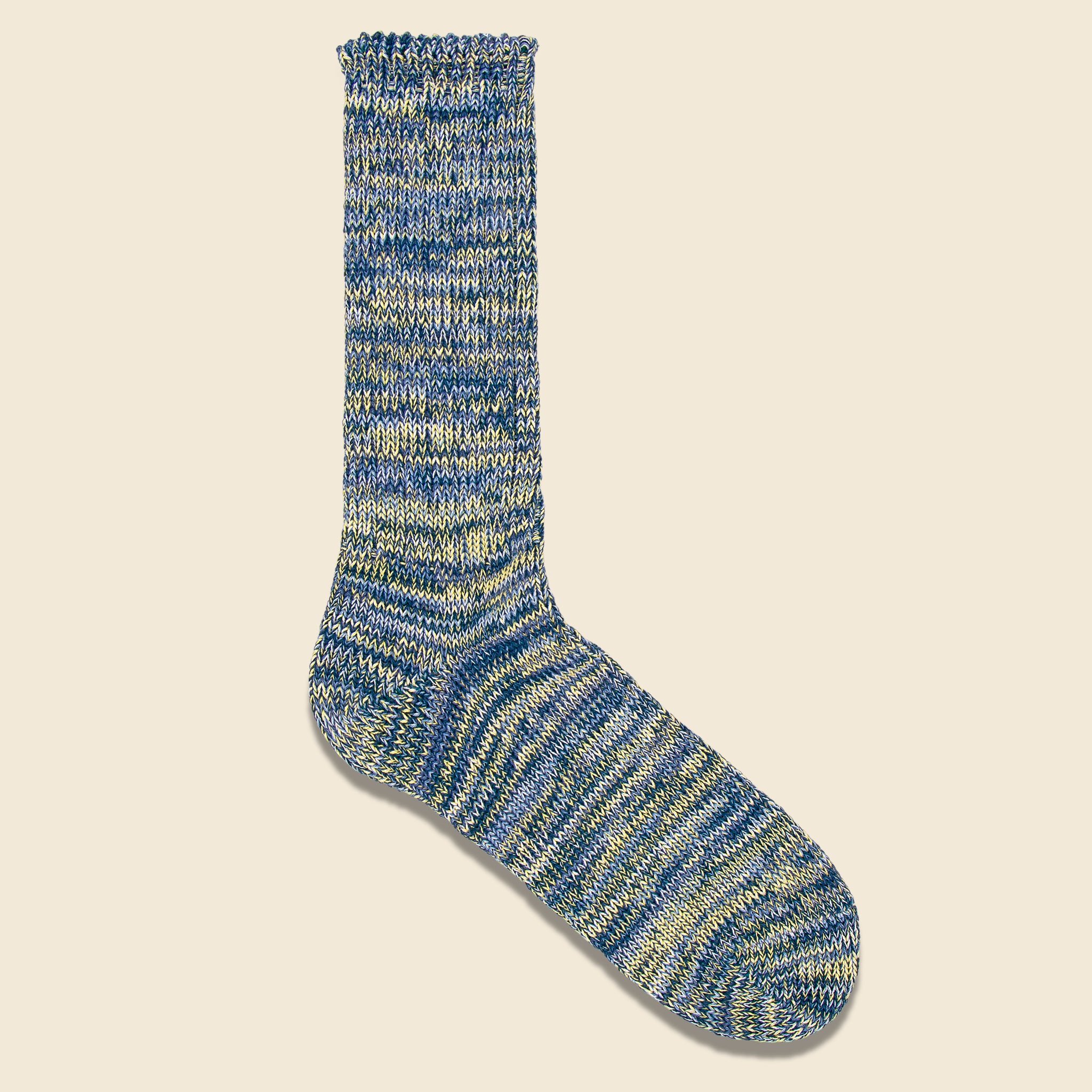 5 Color Mix Crew Sock - Indigo - Anonymous Ism - STAG Provisions - Accessories - Socks